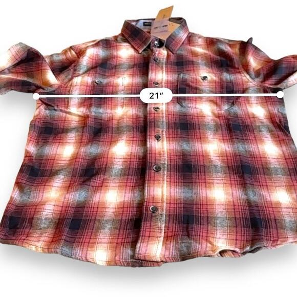 Tailor Vintage Airotec‎ Plaid Stretch Long Sleeve Button Down Shirt Sz S NEW - Picture 10 of 11